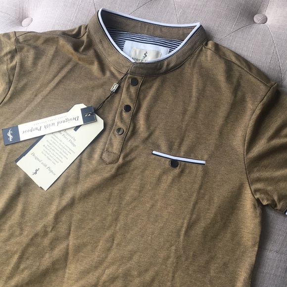 Scott James | Shirts | Scott James Sulfurwhiteblack Short Sleeve Shirt Sz M 68 | Poshmark